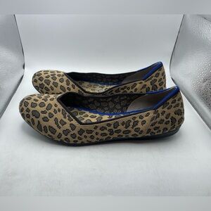 Rothy’s round toe Leopard Print Ballet Flats Womens 8.5